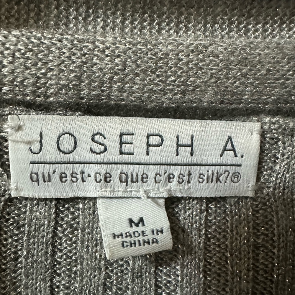 Joseph A Open Front Drapey Metallic Cardigan - image 3